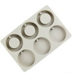 Khuôn silicon làm xà phòng thủ công thơm liệu, hình chữ nhật sáu ô, ba chữ nhật ba hình bầu dục, sáu ô hình thoi, ba hình tròn ba vòng, sáu ô hình tròn có chìa khóa