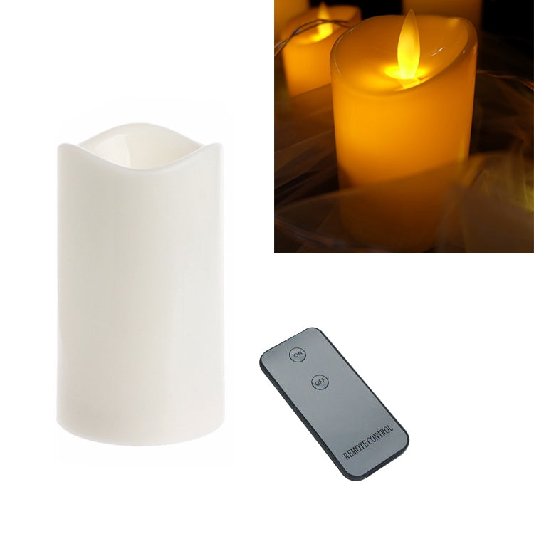 Nến điện tử LED hình trụ mô phỏng ánh sáng nến, chân nến đám cưới, kích thước 15x7.5cm, 10x7.5cm, 7.5x7.5cm, 7.5x7.5cm có điều khiển từ xa, 10x7.5cm có điều khiển từ xa, 15x7.5cm có điều khiển từ xa