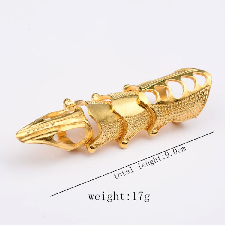 Nhẫn khớp dài phong cách punk cổ điển bạc, vàng, đồng, bạc, vàng cổ