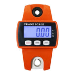 Cân móc điện tử mini di động 300kg x 100g, màn hình LCD, thép không gỉ, 300kg x 100g