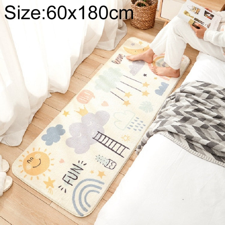 Thảm sọc hoạt hình cho sofa nhà, thảm phòng ngủ cạnh giường, thảm chống trượt lông cừu, kích thước 40×120 cm, 60×160 cm, 60×180 cm
