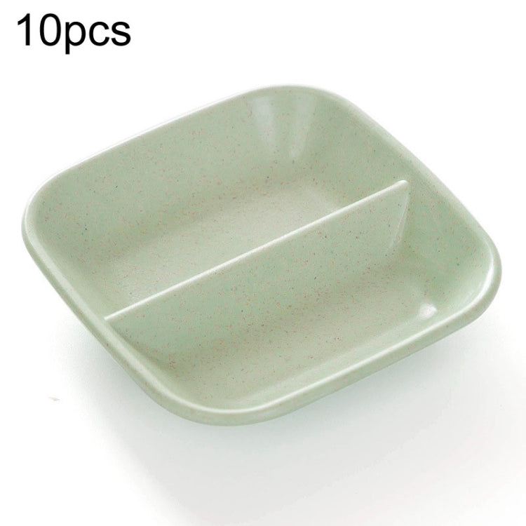 10 món phụ kiện nhà bếp 2 trong 1 đĩa nước sốt gia vị, đĩa salad bằng rơm lúa mì