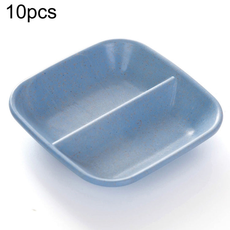 10 món phụ kiện nhà bếp 2 trong 1 đĩa nước sốt gia vị, đĩa salad bằng rơm lúa mì