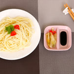 10 món phụ kiện nhà bếp 2 trong 1 đĩa nước sốt gia vị, đĩa salad bằng rơm lúa mì