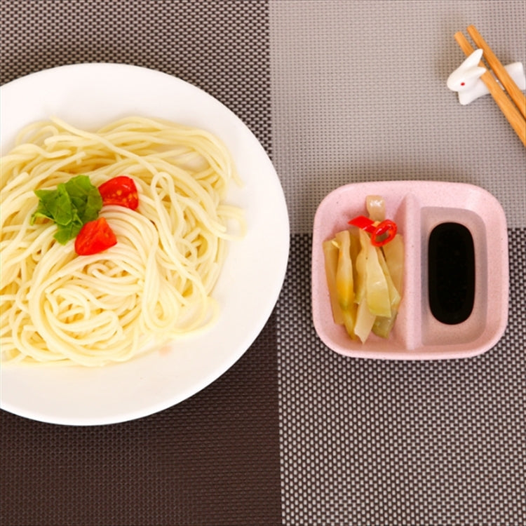 10 món phụ kiện nhà bếp 2 trong 1 đĩa nước sốt gia vị, đĩa salad bằng rơm lúa mì