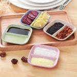 10 món phụ kiện nhà bếp 2 trong 1 đĩa nước sốt gia vị, đĩa salad bằng rơm lúa mì