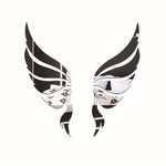 Decal dán tường trang trí ba chiều pha lê cánh thiên thần gương trang trí phòng ngủ