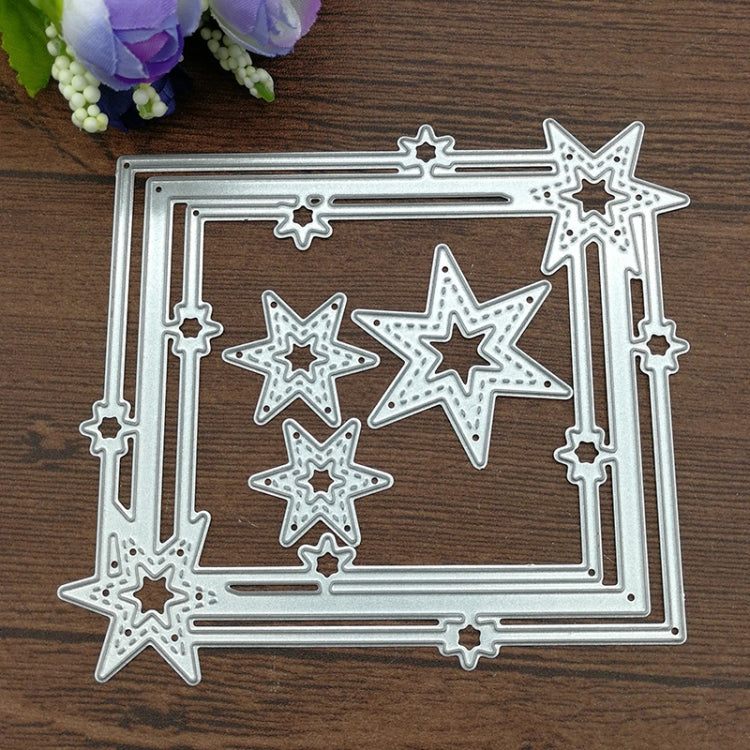 Khuôn dao cắt viền ngôi sao năm cánh cho scrapbook DIY, hình viền ngôi sao năm cánh