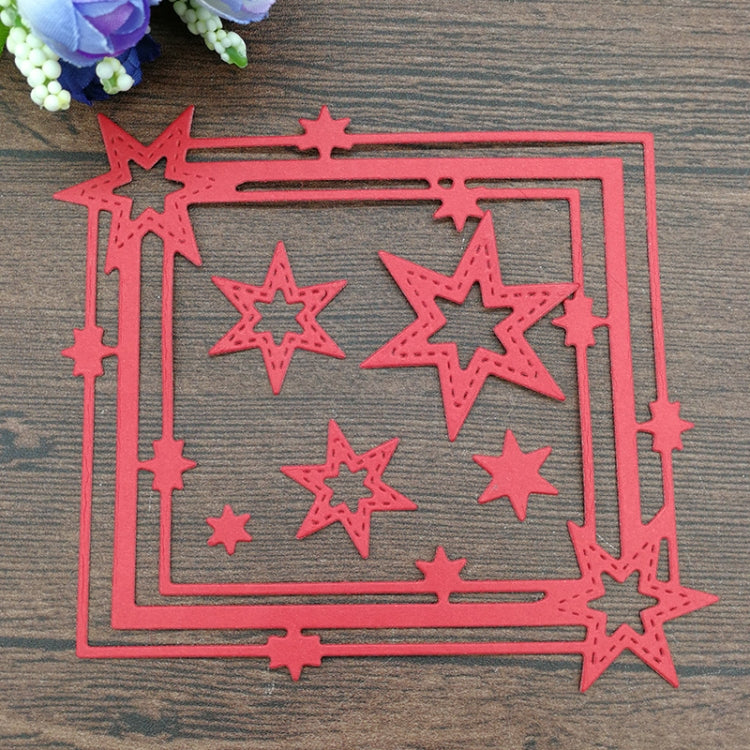 Khuôn dao cắt viền ngôi sao năm cánh cho scrapbook DIY, hình viền ngôi sao năm cánh