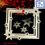Khuôn dao cắt viền ngôi sao năm cánh cho scrapbook DIY, hình viền ngôi sao năm cánh