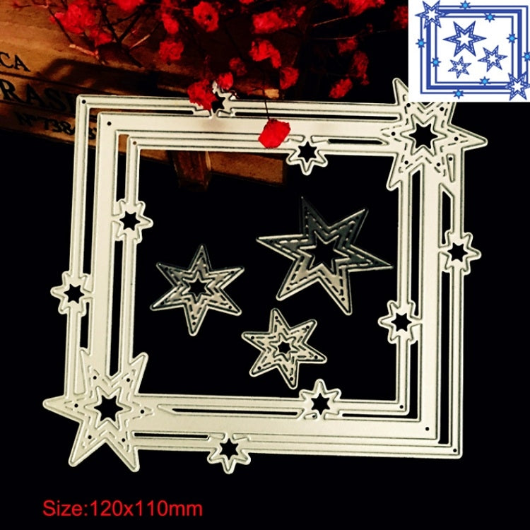 Khuôn dao cắt viền ngôi sao năm cánh cho scrapbook DIY, hình viền ngôi sao năm cánh