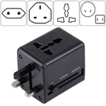 Bộ chuyển đổi phích cắm du lịch toàn cầu có thể giấu với cổng sạc USB kép tích hợp cho Mỹ, Anh, Úc, EU