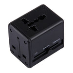 Bộ chuyển đổi phích cắm du lịch toàn cầu có thể giấu với cổng sạc USB kép tích hợp cho Mỹ, Anh, Úc, EU