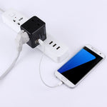 Bộ chuyển đổi phích cắm du lịch toàn cầu có thể giấu với cổng sạc USB kép tích hợp cho Mỹ, Anh, Úc, EU