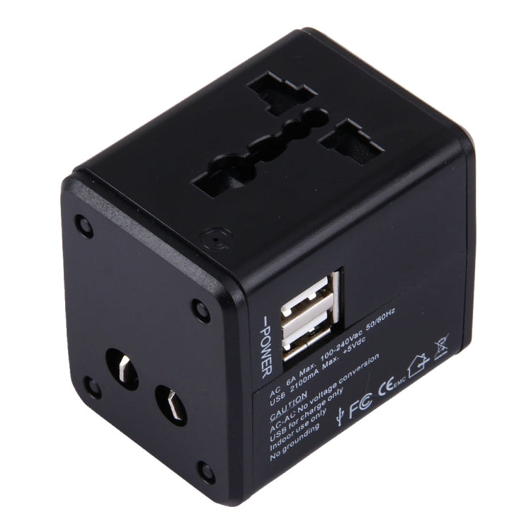 Bộ chuyển đổi phích cắm du lịch toàn cầu có thể giấu với cổng sạc USB kép tích hợp cho Mỹ, Anh, Úc, EU