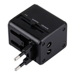 Bộ chuyển đổi phích cắm du lịch toàn cầu có thể giấu với cổng sạc USB kép tích hợp cho Mỹ, Anh, Úc, EU