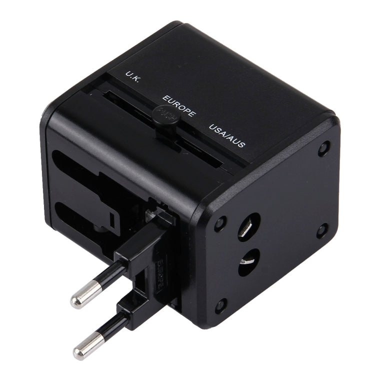 Bộ chuyển đổi phích cắm du lịch toàn cầu có thể giấu với cổng sạc USB kép tích hợp cho Mỹ, Anh, Úc, EU