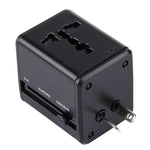 Bộ chuyển đổi phích cắm du lịch toàn cầu có thể giấu với cổng sạc USB kép tích hợp cho Mỹ, Anh, Úc, EU