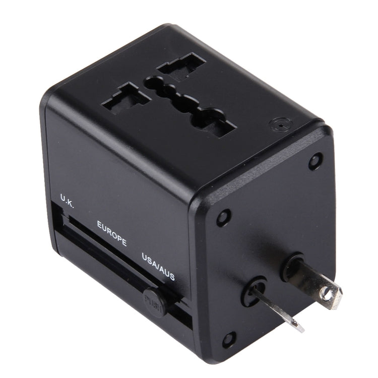 Bộ chuyển đổi phích cắm du lịch toàn cầu có thể giấu với cổng sạc USB kép tích hợp cho Mỹ, Anh, Úc, EU