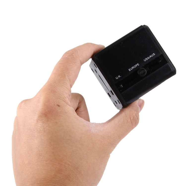 Bộ chuyển đổi phích cắm du lịch toàn cầu có thể giấu với cổng sạc USB kép tích hợp cho Mỹ, Anh, Úc, EU