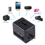 Bộ chuyển đổi phích cắm du lịch toàn cầu có thể giấu với cổng sạc USB kép tích hợp cho Mỹ, Anh, Úc, EU