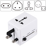 Bộ chuyển đổi phích cắm du lịch toàn cầu có thể giấu với cổng sạc USB kép tích hợp cho Mỹ, Anh, Úc, EU
