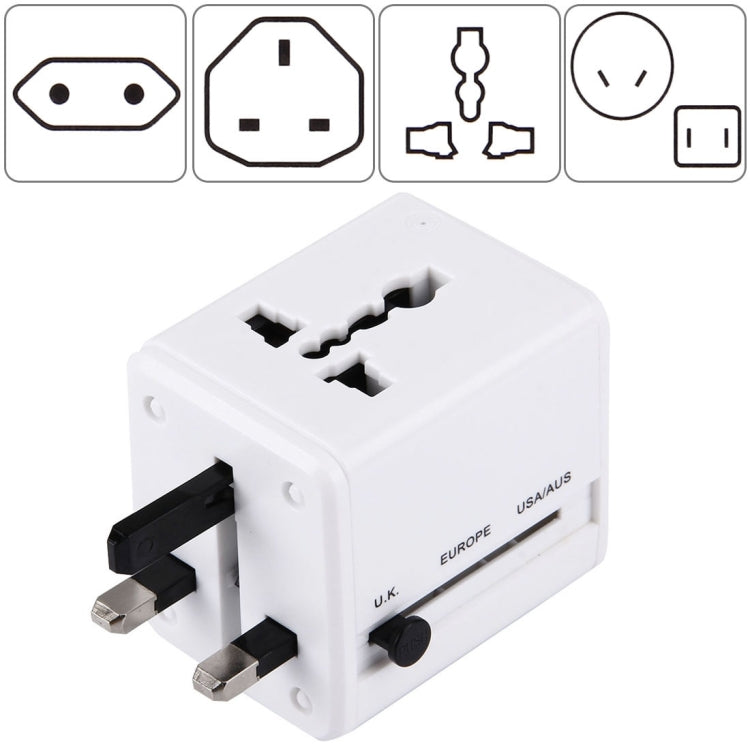 Bộ chuyển đổi phích cắm du lịch toàn cầu có thể giấu với cổng sạc USB kép tích hợp cho Mỹ, Anh, Úc, EU