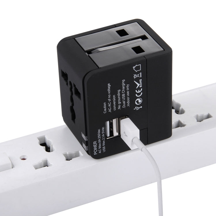 Adapter Sạc Ổ Cắm USB Đôi 5V 2.1A, Phích Cắm UK / EU / US / AU, 5V 2.1A