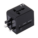 Adapter Sạc Ổ Cắm USB Đôi 5V 2.1A, Phích Cắm UK / EU / US / AU, 5V 2.1A
