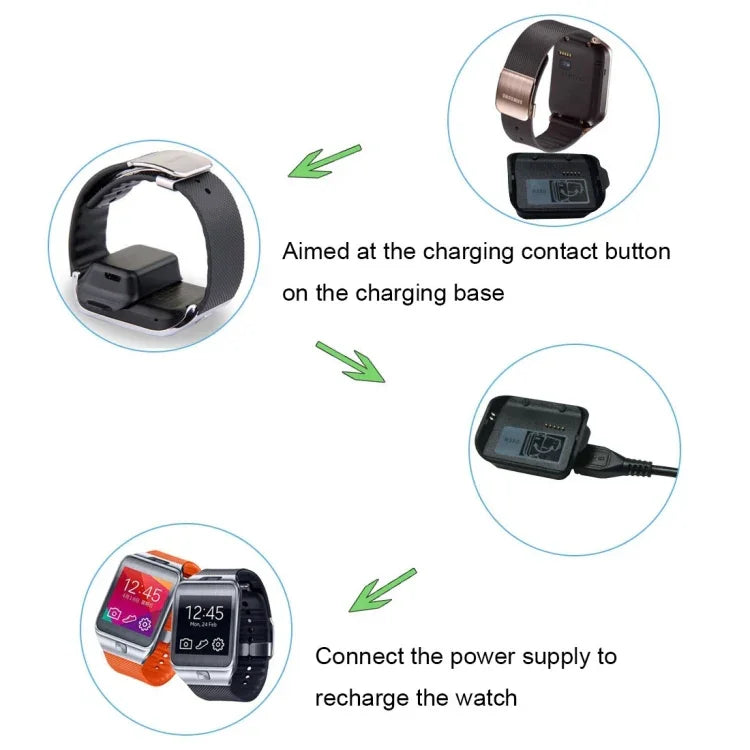 Đế sạc Samsung Gear 2 R380 với cáp USB (Đen)