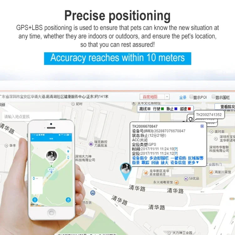 Z8-A Thiết bị định vị GPS thông minh mini cho thú cưng