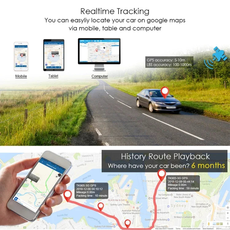 Thiết bị định vị xe từ tính LK915 3G GSM GPRS GPS theo dõi thời gian thực, LK915