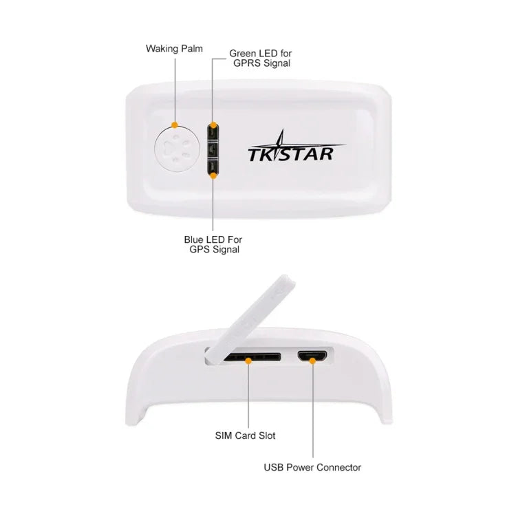 TK-909 Thiết bị định vị GPS / GPRS / GSM cho thú cưng, Vòng cổ theo dõi thời gian thực, TK-909