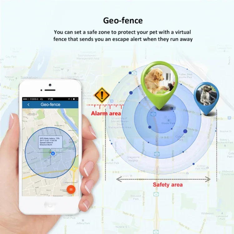 TK-909 Thiết bị định vị GPS / GPRS / GSM cho thú cưng, Vòng cổ theo dõi thời gian thực, TK-909