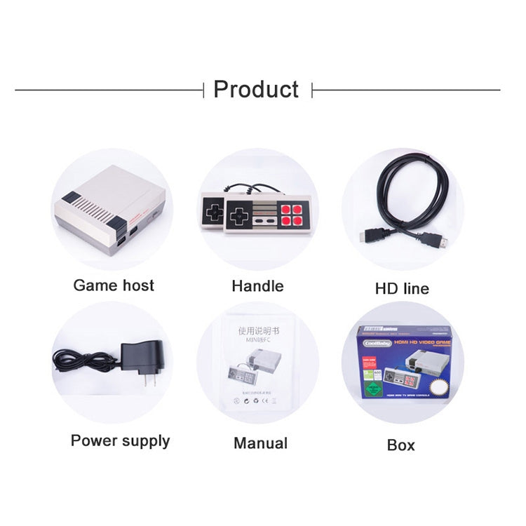 Máy chơi game video HD Mini TV cổ điển Retro, Tích hợp 600 trò chơi, Phích cắm EU, 600 trò chơi (Phích cắm EU), 600 trò chơi (Phích cắm US)