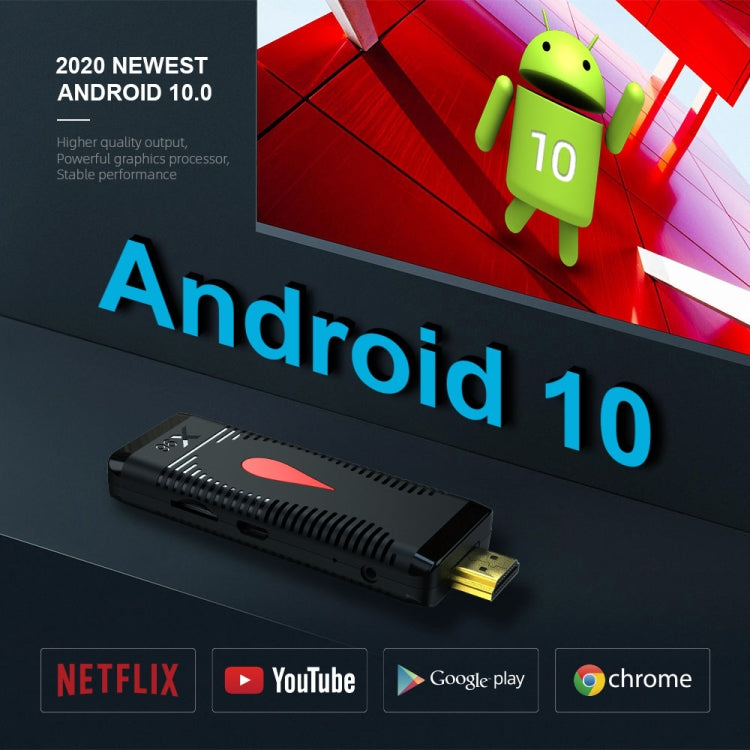 X96 S400 Android 10.0 Mini TV Stick, Allwinner H313 Quad Core ARM Cortex A53, 1GB + 8GB, hỗ trợ WiFi, HDMI, thẻ TF, USB, 1GB+8GB