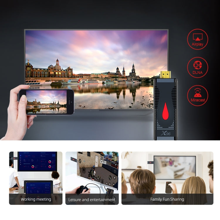 X96 S400 Android 10.0 Mini TV Stick, Allwinner H313 Quad Core ARM Cortex A53, 1GB + 8GB, hỗ trợ WiFi, HDMI, thẻ TF, USB, 1GB+8GB