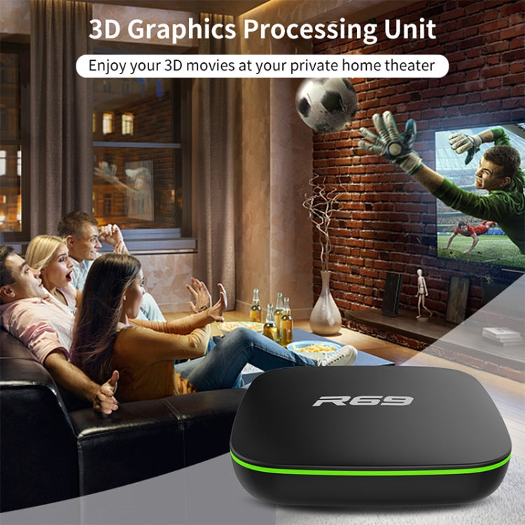 R69 Hộp TV Thông Minh 1080P HD Android 4.4 Đầu Phát Media với Điều Khiển Từ Xa, Chip Allwinner H3 Bốn Nhân, RAM: 1GB, ROM: 8GB, WiFi 2.4G, LAN, Phích Cắm EU, 1GB+8GB