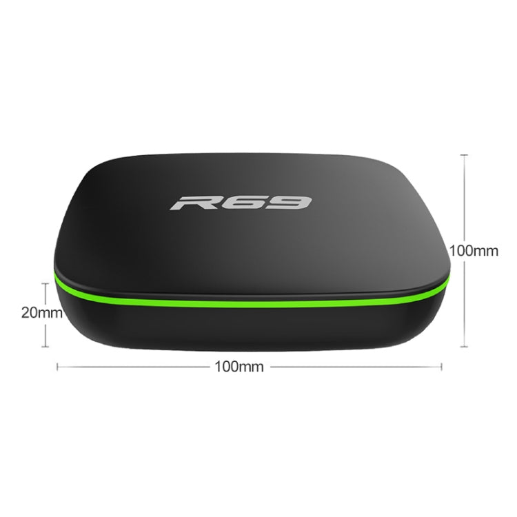 R69 Hộp TV Thông Minh 1080P HD Android 4.4 Đầu Phát Media với Điều Khiển Từ Xa, Chip Allwinner H3 Bốn Nhân, RAM: 1GB, ROM: 8GB, WiFi 2.4G, LAN, Phích Cắm EU, 1GB+8GB