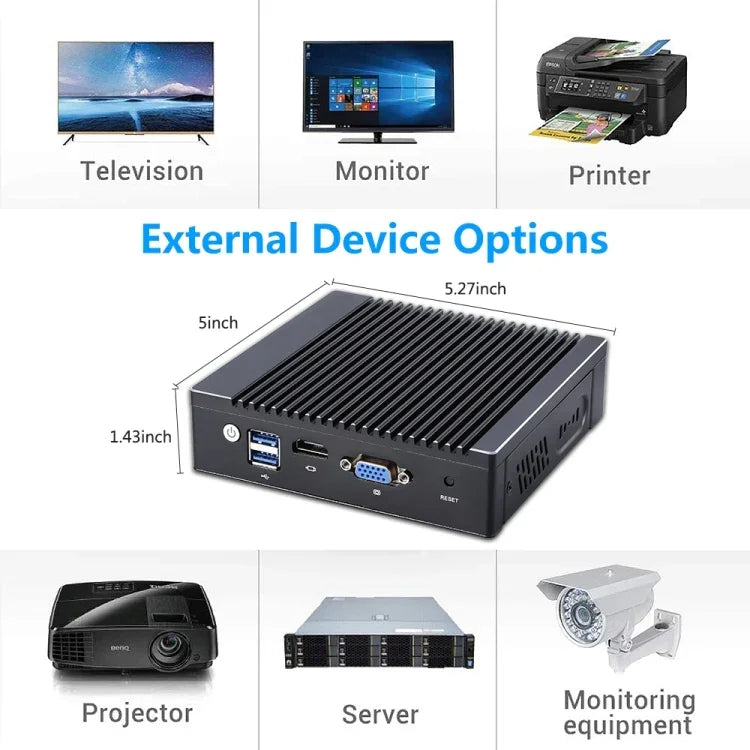 Máy tính Mini K660G4 hệ điều hành Windows và Linux, Bộ xử lý Intel Celeron N2840 bốn nhân 2M Cache, 1.83GHz, lên đến 2.25GHz, RAM 8GB + SSD 128GB, phích cắm US, 8GB+128GB phích cắm AU, 8GB+128GB phích cắm EU, 8GB+128GB phích cắm UK, 8GB+128GB phích cắm US