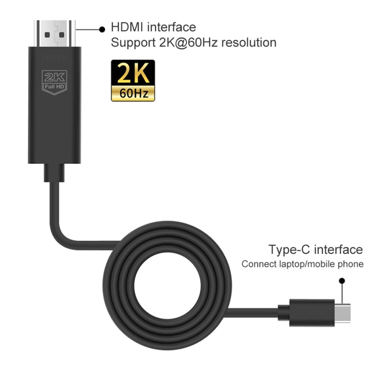 UC506 Cáp USB-C / Type-C sang HDMI 2K 60Hz HDTV, UC506