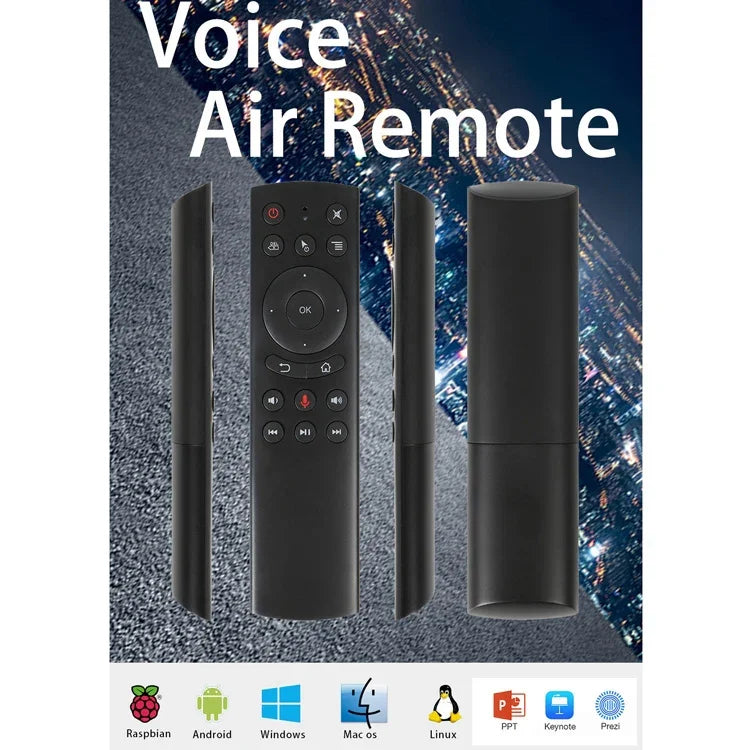 Điều khiển từ xa chuột bay G20S 2.4G với đầu vào giọng nói Fidelity & Học IR & Con quay hồi chuyển 6 trục cho PC & Android TV Box & Laptop & Máy chiếu, G20S