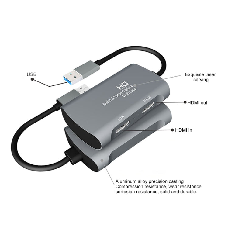 Hộp ghi hình video Z31 HDMI cái sang HDMI cái + Âm thanh + USB 2.0, Z31