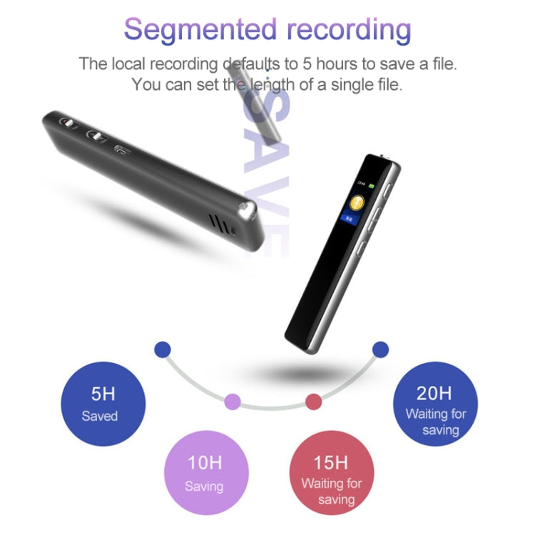 Bút ghi âm điều khiển giọng nói MP3 chơi ngoài Q33, giảm tiếng ồn độ nét cao, 8G, hỗ trợ bảo vệ mật khẩu & ghi âm một chạm, 8G