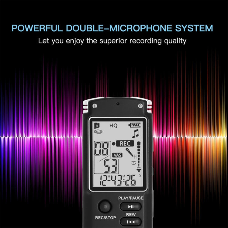 Máy ghi âm kỹ thuật số giảm tiếng ồn màn hình đơn sắc HD T60, 16G, hỗ trợ định dạng MP3 / WAV, 16G