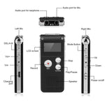 SK012 Bút ghi âm giọng nói HD giảm tiếng ồn thông minh 16GB, màu đen 16GB