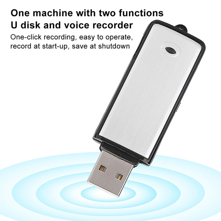 SK858 Máy ghi âm giọng nói họp USB U-Disk sạc lại di động 16GB, 16GB