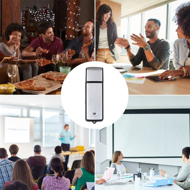 SK858 Máy ghi âm giọng nói họp USB U-Disk sạc lại di động 16GB, 16GB