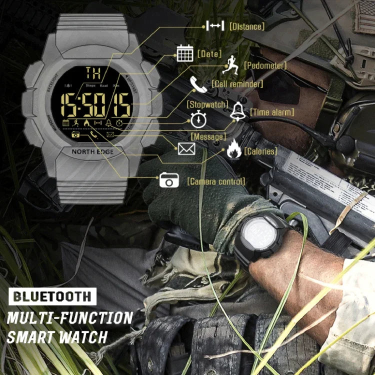 Đồng hồ thông minh đa chức năng Bluetooth NORTH EDGE AK có đèn nền LED, hỗ trợ nhắc cuộc gọi đến, đồng hồ bấm giờ thông minh, nhắc thông tin, AK