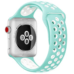 Dây đồng hồ thể thao silicon cổ điển thời trang cho Apple Watch Series 10 42mm / 9&8&7 41mm / SE 3&SE 2&6&SE&5&4 40mm / 3&2&1 38mm (Xám Trắng), WA1230A, WA1230B, WA1230BG, WA1230BH, WA1230BL, WA1230BM, WA1230BR, WA1230BY, WA1230C, WA1230D, WA1230DW